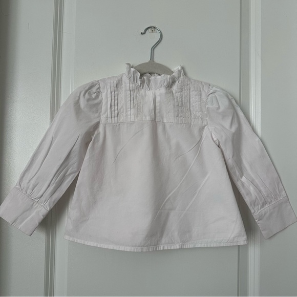 Pintuck Ruffle Collar Top - Picture 1 of 6